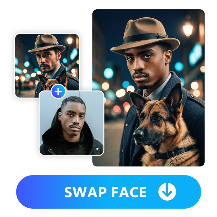 use deepfake to face swap photos with animals
